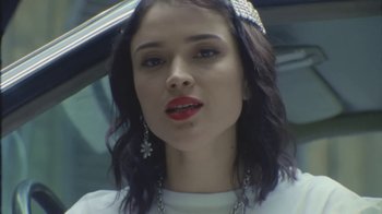 Movie still from “Lolo Zouaï - Moi + Look at Us” (2020), directed by Piotr Lebryk – Close Up shot, Low angle