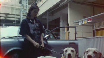 Movie still from “Lolo Zouaï - Moi + Look at Us” (2020), directed by Piotr Lebryk – Medium shot, Low angle