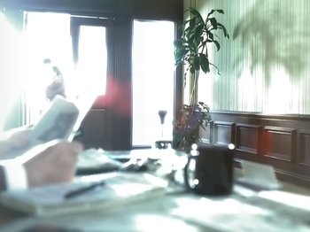 Movie still from “Foo Fighters - Monkey Wrench” (2009), directed by Dave Grohl – Medium shot, Over the shoulder angle