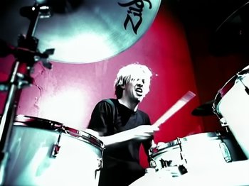 Movie still from “Foo Fighters - Monkey Wrench” (2009), directed by Dave Grohl – Extreme Close Up shot, Low angle