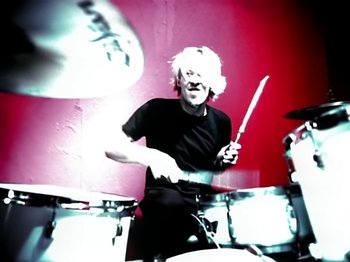 Movie still from “Foo Fighters - Monkey Wrench” (2009), directed by Dave Grohl – Medium shot, Low angle