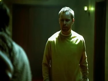 Movie still from “Foo Fighters - Monkey Wrench” (2009), directed by Dave Grohl – Medium shot, Low angle