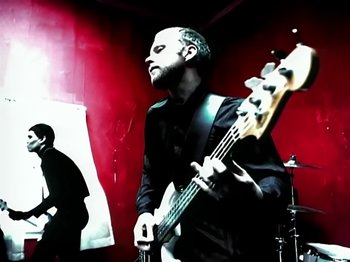 Movie still from “Foo Fighters - Monkey Wrench” (2009), directed by Dave Grohl – Medium shot, Low angle