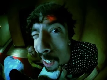 Movie still from “Foo Fighters - Monkey Wrench” (2009), directed by Dave Grohl – Extreme Close Up shot, Overhead angle