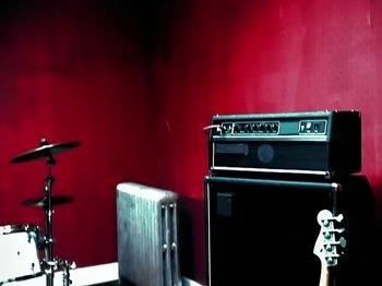 Movie still from “Foo Fighters - Monkey Wrench” (2009), directed by Dave Grohl – Medium shot, Low angle