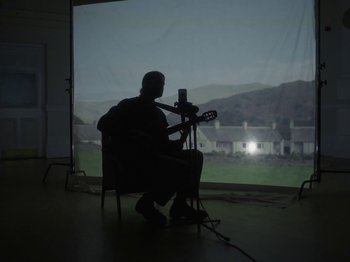 Movie still from “Hayden Thorpe - Aerial Songs” (2021), directed by Fiona Jane Burgess – Wide shot, Low angle
