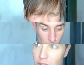 Movie still from “blink-182 - Always” (2009), directed by Joseph Kahn – Extreme Close Up shot, Overhead angle