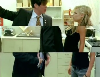 Movie still from “blink-182 - Always” (2009), directed by Joseph Kahn – Medium shot, High angle