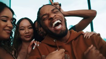Movie still from “Armani White - BILLIE EILISH.” (2022), directed by Davey Robinson – Close Up shot, Low angle