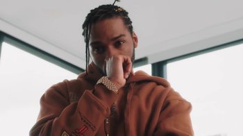 Movie still from “Armani White - BILLIE EILISH.” (2022), directed by Davey Robinson – Close Up shot, Low angle