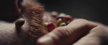 Movie still from “Ant Antic - Whoop!” (2019), directed by Jetski – Extreme Close Up shot, Overhead angle