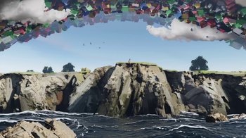 Movie still from “AJR - Maybe Man” (2024), directed by Edoardo Ranaboldo – Extreme Wide shot, High angle