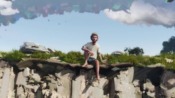 Movie still from “AJR - Maybe Man” (2024), directed by Edoardo Ranaboldo – Wide shot, Low angle