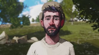 Movie still from “AJR - Maybe Man” (2024), directed by Edoardo Ranaboldo – Close Up shot, Low angle