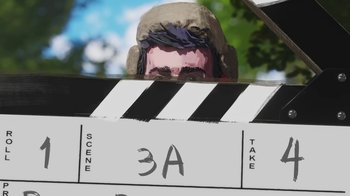 Movie still from “AJR - Maybe Man” (2024), directed by Edoardo Ranaboldo – Extreme Close Up shot, Over the shoulder angle