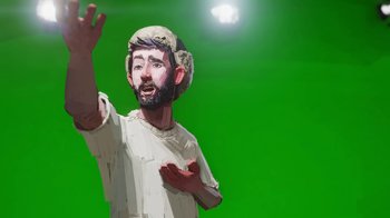 Movie still from “AJR - Maybe Man” (2024), directed by Edoardo Ranaboldo – Medium shot, Low angle