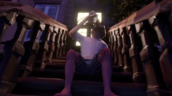 Movie still from “AJR - Maybe Man” (2024), directed by Edoardo Ranaboldo – Wide shot, Low angle