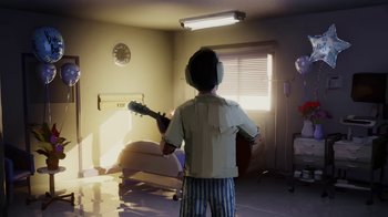 Movie still from “AJR - Maybe Man” (2024), directed by Edoardo Ranaboldo – Wide shot, Low angle