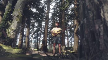 Movie still from “AJR - Maybe Man” (2024), directed by Edoardo Ranaboldo – Wide shot, High angle