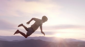 Movie still from “AJR - Maybe Man” (2024), directed by Edoardo Ranaboldo – Extreme Wide shot, Low angle