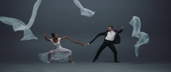 Movie still from “Violet Sands — No Matter What” (2017), directed by Dress Code – Wide shot, Low angle