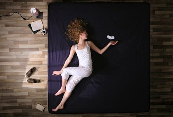 Movie still from “Oren Lavie - Her Morning Elegance” (2009), directed by Oren Lavie – Wide shot, Overhead angle