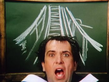 Movie still from “Peter Gabriel - Sledgehammer” (1986), directed by Stephen R. Johnson – Close Up shot, Low angle