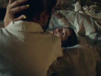 Movie still from “Elsa y Elmar - Corazones Negros” (2021), directed by Daniel Uribe – Extreme Close Up shot, High angle