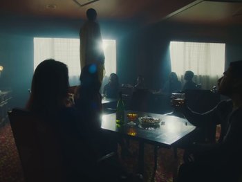 Movie still from “Elsa y Elmar - Corazones Negros” (2021), directed by Daniel Uribe – Wide shot, Low angle