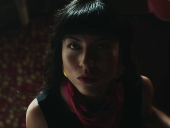 Movie still from “Elsa y Elmar - Corazones Negros” (2021), directed by Daniel Uribe – Close Up shot, Low angle