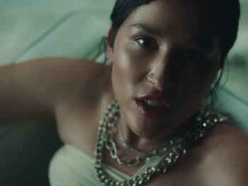 Movie still from “Elsa y Elmar - Corazones Negros” (2021), directed by Daniel Uribe – Close Up shot, Low angle