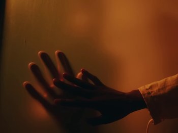 Movie still from “Elsa y Elmar - Corazones Negros” (2021), directed by Daniel Uribe – Extreme Close Up shot, Low angle