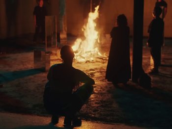 Movie still from “Elsa y Elmar - Corazones Negros” (2021), directed by Daniel Uribe – Wide shot, High angle
