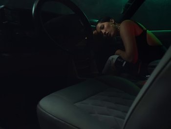 Movie still from “Elsa y Elmar - Corazones Negros” (2021), directed by Daniel Uribe – Medium shot, Low angle