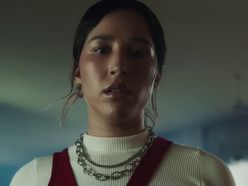 Movie still from “Elsa y Elmar - Corazones Negros” (2021), directed by Daniel Uribe – Close Up shot, Low angle
