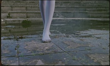 Movie still from “Yasmin Hass-Sinclair - Goodbye” (2021), directed by Solange Smith – Wide shot, Low angle