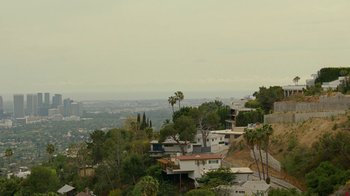 Movie still from “Gus Dapperton - Palms feat. Channel Tres” (2021), directed by Kevin Lombardo – Extreme Wide shot, Low angle