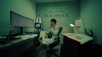 Movie still from “Gus Dapperton - Palms feat. Channel Tres” (2021), directed by Kevin Lombardo – Wide shot, High angle