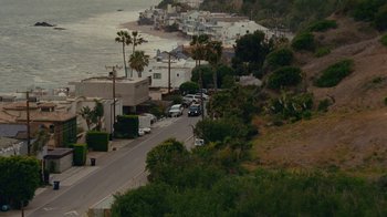 Movie still from “Gus Dapperton - Palms feat. Channel Tres” (2021), directed by Kevin Lombardo – Extreme Wide shot, High angle