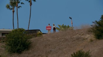 Movie still from “Gus Dapperton - Palms feat. Channel Tres” (2021), directed by Kevin Lombardo – Extreme Wide shot, High angle