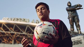 Movie still from “eLaLiga Santander - What Can't Can Be” (2021) – Medium shot, Low angle