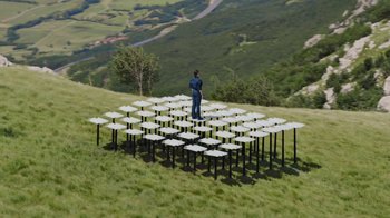 Movie still from “RIMOWA - Ingenieurskunst” (2022) – Extreme Wide shot, High angle