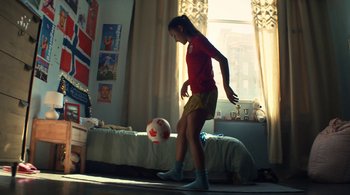 Movie still from “Nike - Never Settle. Never Done” (2022) – Wide shot, Low angle