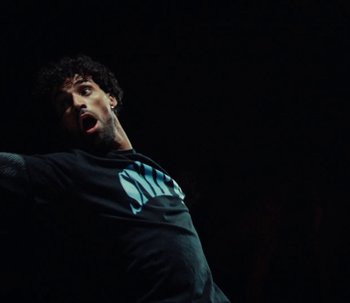 Movie still from “Snipes x Nike - The Cypher” (2023) – Medium shot, Low angle