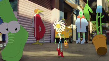 Movie still from “Apple - Hello Yellow” (2023) – Wide shot, Low angle