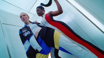 Movie still from “Halfprice - Fitting room” (2022) – Medium shot, Low angle