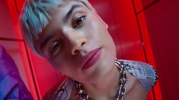 Movie still from “Halfprice - Fitting room” (2022) – Extreme Close Up shot, High angle