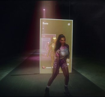 Movie still from “Instagram - Yours to Make” (2021) – Wide shot, Low angle