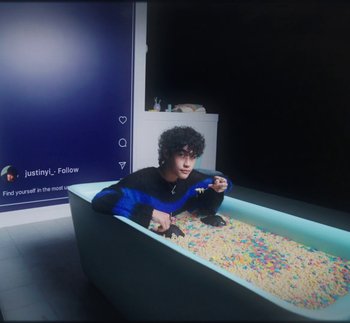 Movie still from “Instagram - Yours to Make” (2021) – Wide shot, High angle