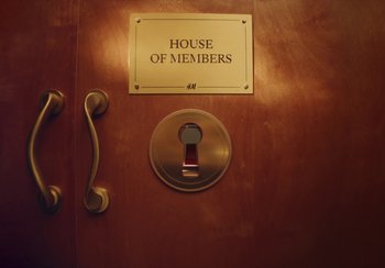 Movie still from “H&M - House of Members” (2023) – Extreme Close Up shot, Low angle
